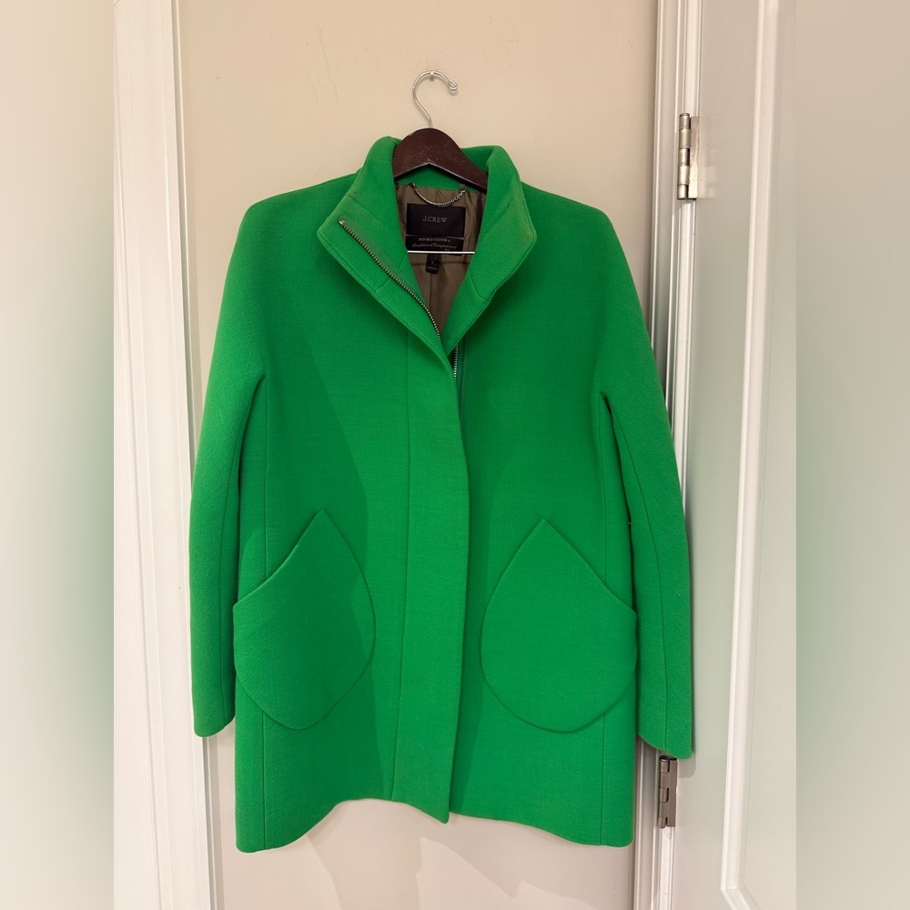 J. Crew Women's Kelly Green Wool Pea Coat size 6